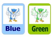 English worksheet: BASIC COLOURS FLASHCARDS