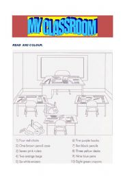 English Worksheet: My classroom
