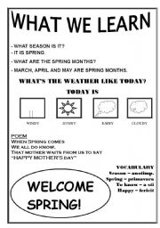 English worksheet: weather