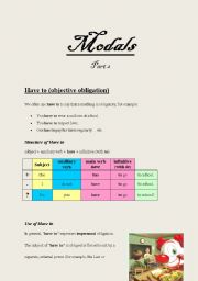 English worksheet: Modals (2 of 2 parts)