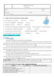 English Worksheet: Cinderella_Simple past