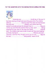 English Worksheet: COMPARISON OF ADJECTIVES