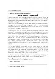 English Worksheet: New Headway Elementary Test