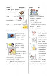 English Worksheet: Have-has got-adjectives