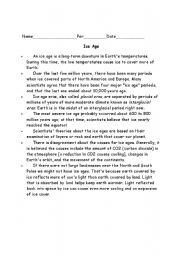 English Worksheet: ice age movie worksheet