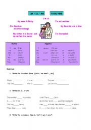 English Worksheet: verb to be