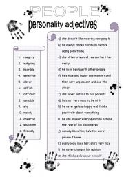 English Worksheet: Personality adjectives 2