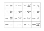 English Worksheet: Tag Question Dominoes (int)