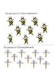 English worksheet: GROUPS AND ELEMENTS