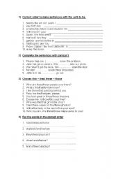 English worksheet: Easy short test