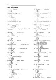 English Worksheet: diagnostic test