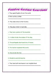 English Worksheet: Passive voice