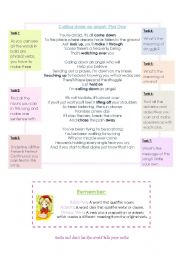 English worksheet: Calling down an angel! 