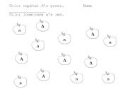 English Worksheet: Letter Aa Practice