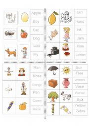 English Worksheet: Cut-out Complete & Editable ABC