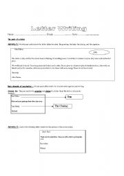 English Worksheet: How to write a letter
