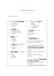 English worksheet: explore science