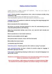 English Worksheet: Grammar in situations. Stages.