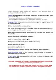 English worksheet: Grammar in situations. Stages.