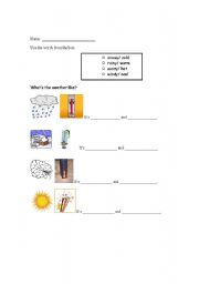 English worksheet: Weather