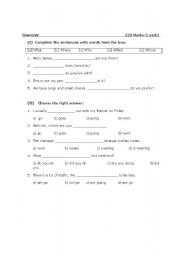English Worksheet: Question Words+Present tense