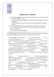 English Worksheet: pastsimple and past continuous practice sheet