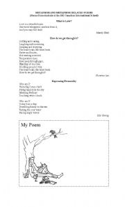 English Worksheet: Poetry Using Metaphors