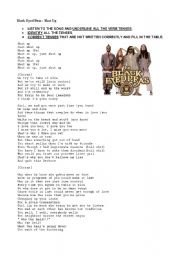 BLACK EYED PEAS - VERB TENSES IN A SONG