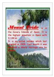 English worksheet: Mount Teide