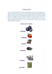 English worksheet: Fruits ending in 