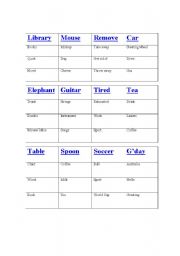 English Worksheet: Taboo1