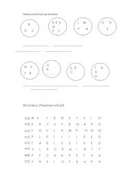 English Worksheet: Furnitures and Rooms
