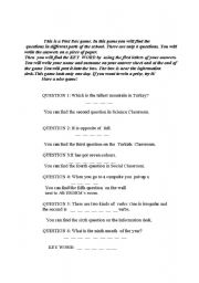 English Worksheet: game