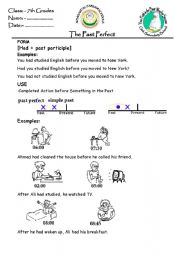 English Worksheet: the past perfect