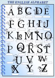 English Worksheet: The English Alphabet (colourful version)