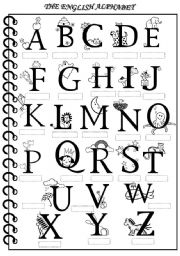 English Worksheet: The English Alphabet (B&W version Printer-friendly)