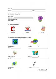 English worksheet: demonstrative pronouns