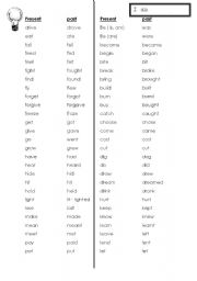 English Worksheet: past and present