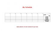 English Worksheet: schedule