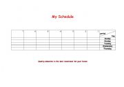 English worksheet: schedule