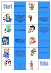 English Worksheet: Domino illnesses