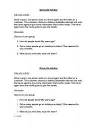 English Worksheet: Going on holiday