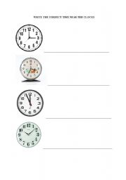English worksheet: TIME