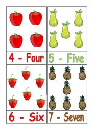 English Worksheet: Flashcards Numbers 2