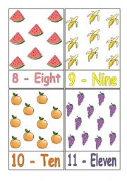 English Worksheet: Flashcards Numbers 3