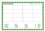 English Worksheet: Christmas vocabulary bingo