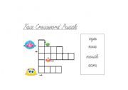 English worksheet: Parts of the face crossword puzzle