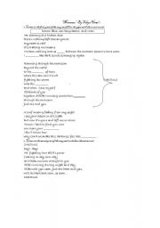 English worksheet: Song- 