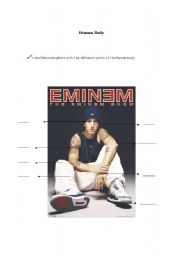English Worksheet:  Eminem human body