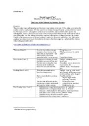 English worksheet: The Case of the Defense by Graham Greene